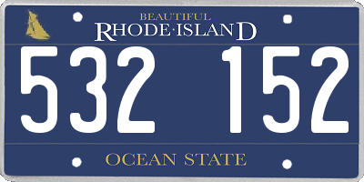RI license plate 532152