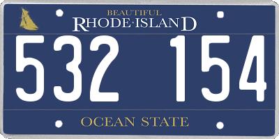 RI license plate 532154