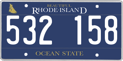 RI license plate 532158