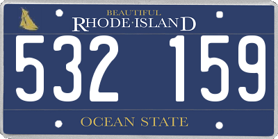 RI license plate 532159