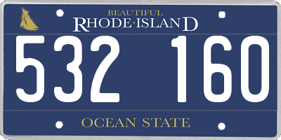 RI license plate 532160