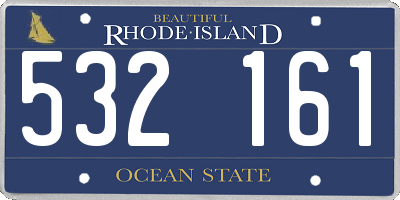 RI license plate 532161
