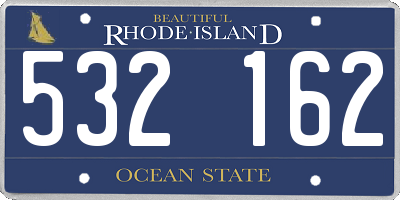 RI license plate 532162