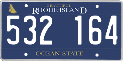 RI license plate 532164
