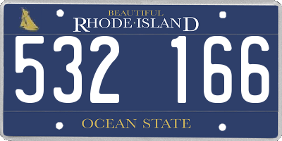 RI license plate 532166