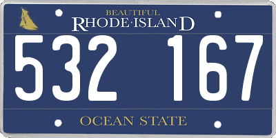 RI license plate 532167