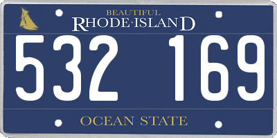 RI license plate 532169
