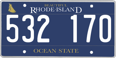 RI license plate 532170