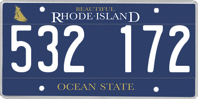 RI license plate 532172