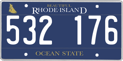 RI license plate 532176