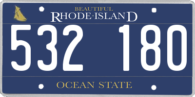 RI license plate 532180