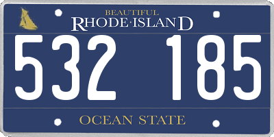 RI license plate 532185