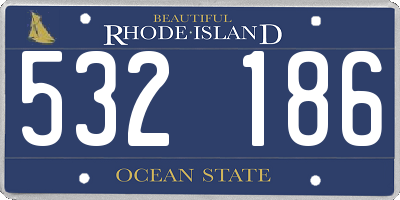 RI license plate 532186