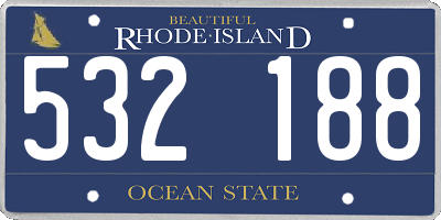 RI license plate 532188