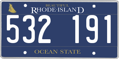 RI license plate 532191