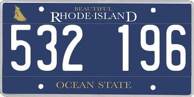 RI license plate 532196