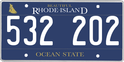 RI license plate 532202