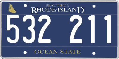 RI license plate 532211