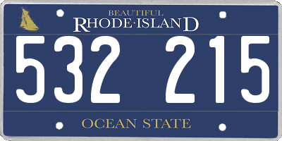 RI license plate 532215