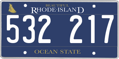 RI license plate 532217