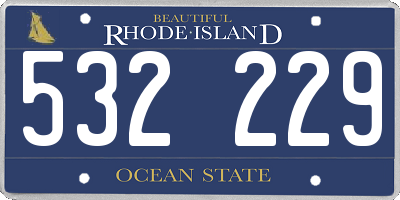 RI license plate 532229