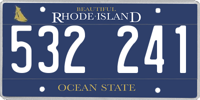 RI license plate 532241