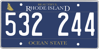 RI license plate 532244
