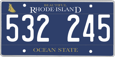 RI license plate 532245