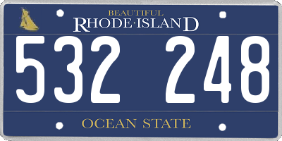 RI license plate 532248