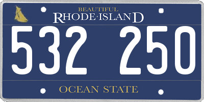 RI license plate 532250