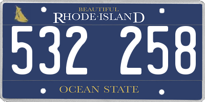 RI license plate 532258