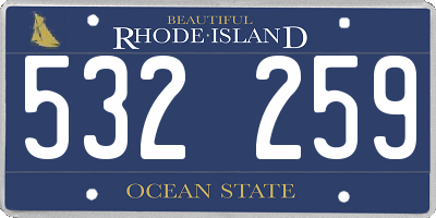RI license plate 532259