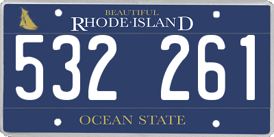RI license plate 532261