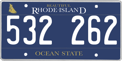 RI license plate 532262