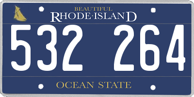 RI license plate 532264
