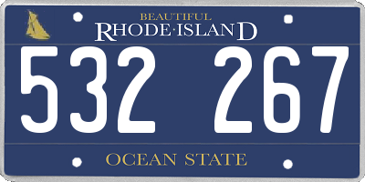 RI license plate 532267