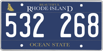 RI license plate 532268