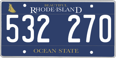 RI license plate 532270