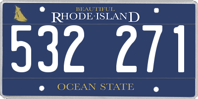 RI license plate 532271