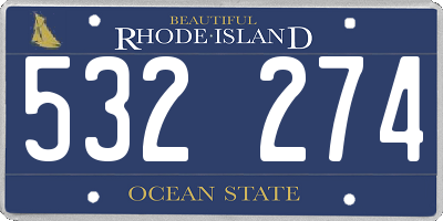 RI license plate 532274