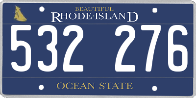 RI license plate 532276