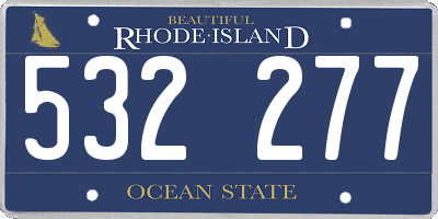RI license plate 532277