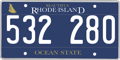 RI license plate 532280
