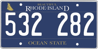 RI license plate 532282