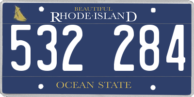 RI license plate 532284
