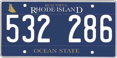 RI license plate 532286