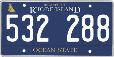 RI license plate 532288