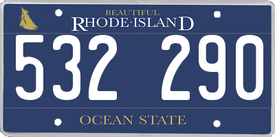 RI license plate 532290