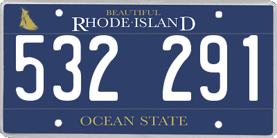 RI license plate 532291