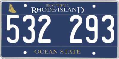 RI license plate 532293